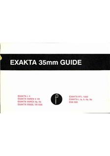 Ihagee Exakta Vx 500 manual. Camera Instructions.